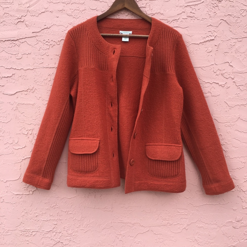 Laura Ashley Wool Burnt Orange Jacket Size Medium